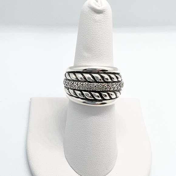 David Yurman Jewelry - David Yurman Thoroughbred Cable Diamond Band Ring